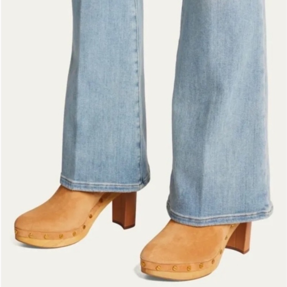 Veronica Beard Grita Clogs with Grommets Tan Brown 10.5